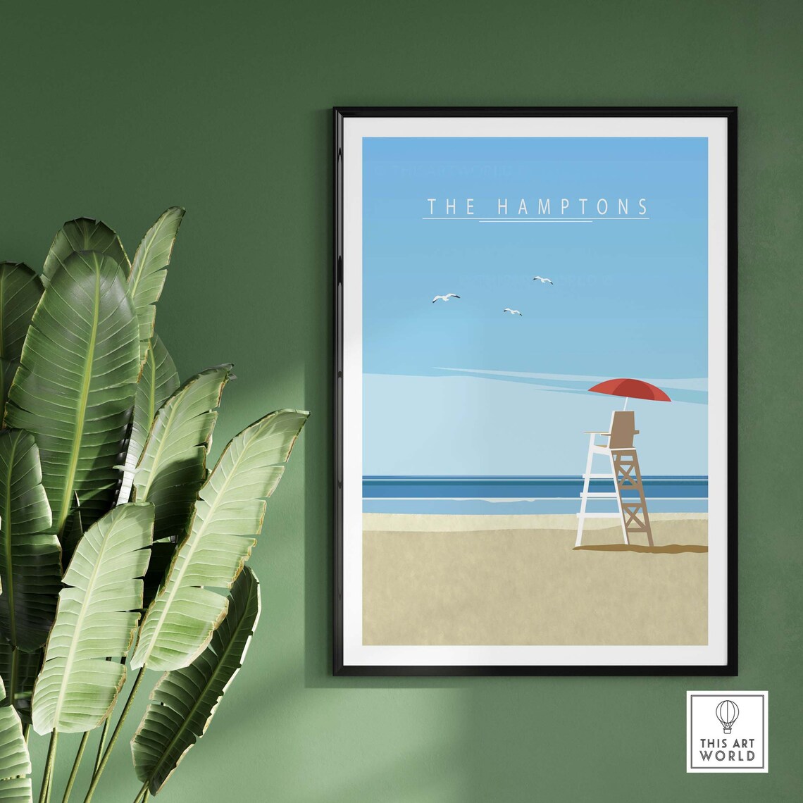 The Hamptons New York Travel Poster, Wall Decor - Image 2