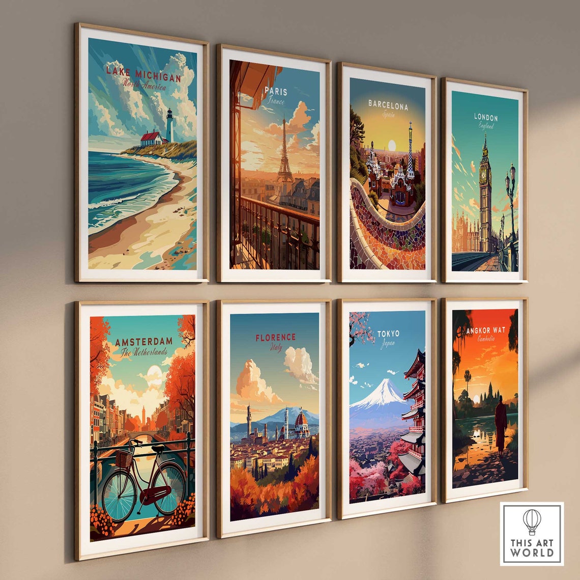 Lake Michigan North America Lighthouse Keeper House Beach Poster - Image 3