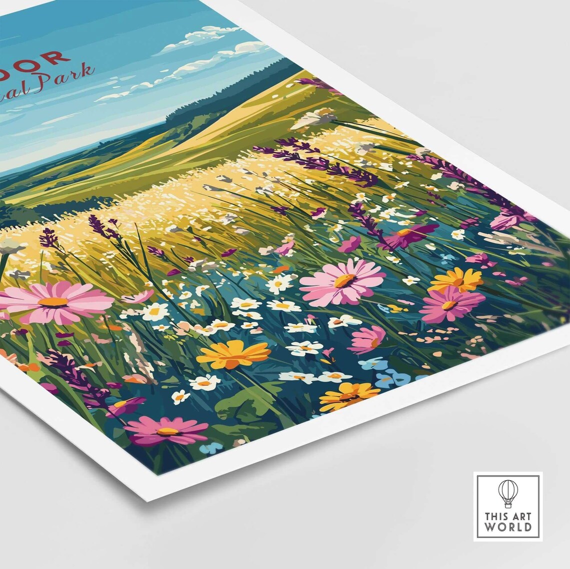 Exmoor National Park Travel Poster, Illustration - Image 5