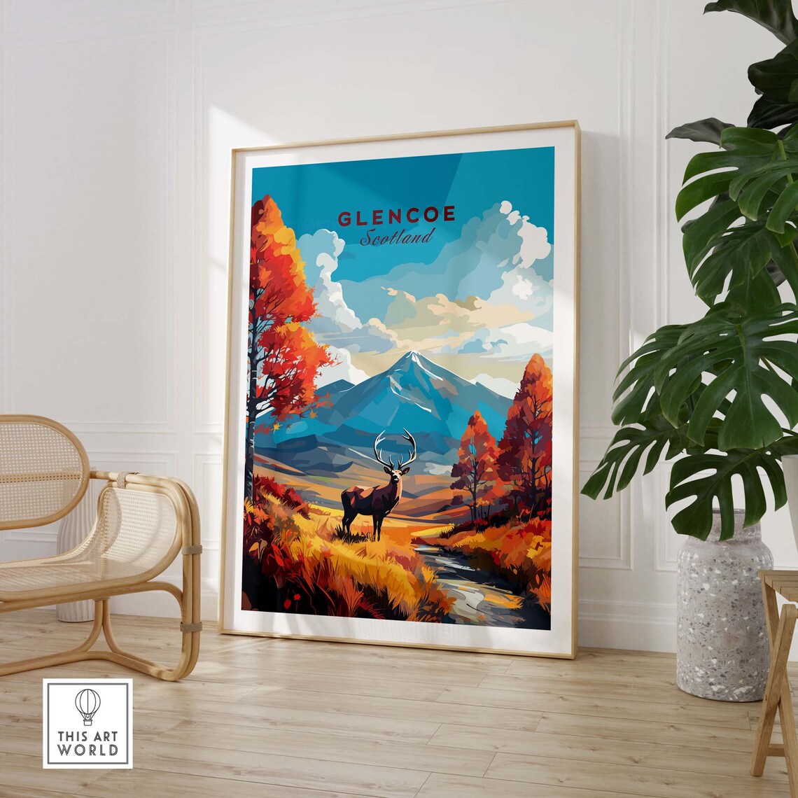Glencoe Travel Poster, Scenic Place Wall Art Print - Image 3