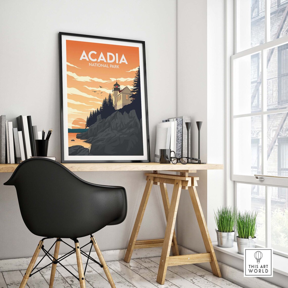 Acadia National Park Travel Poster, Wall Art Print - Image 4