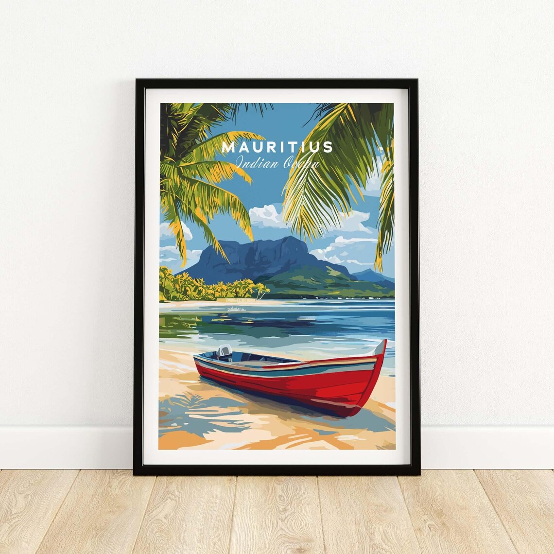 Mauritius Island, Indian Ocean Beach Landscape Poster