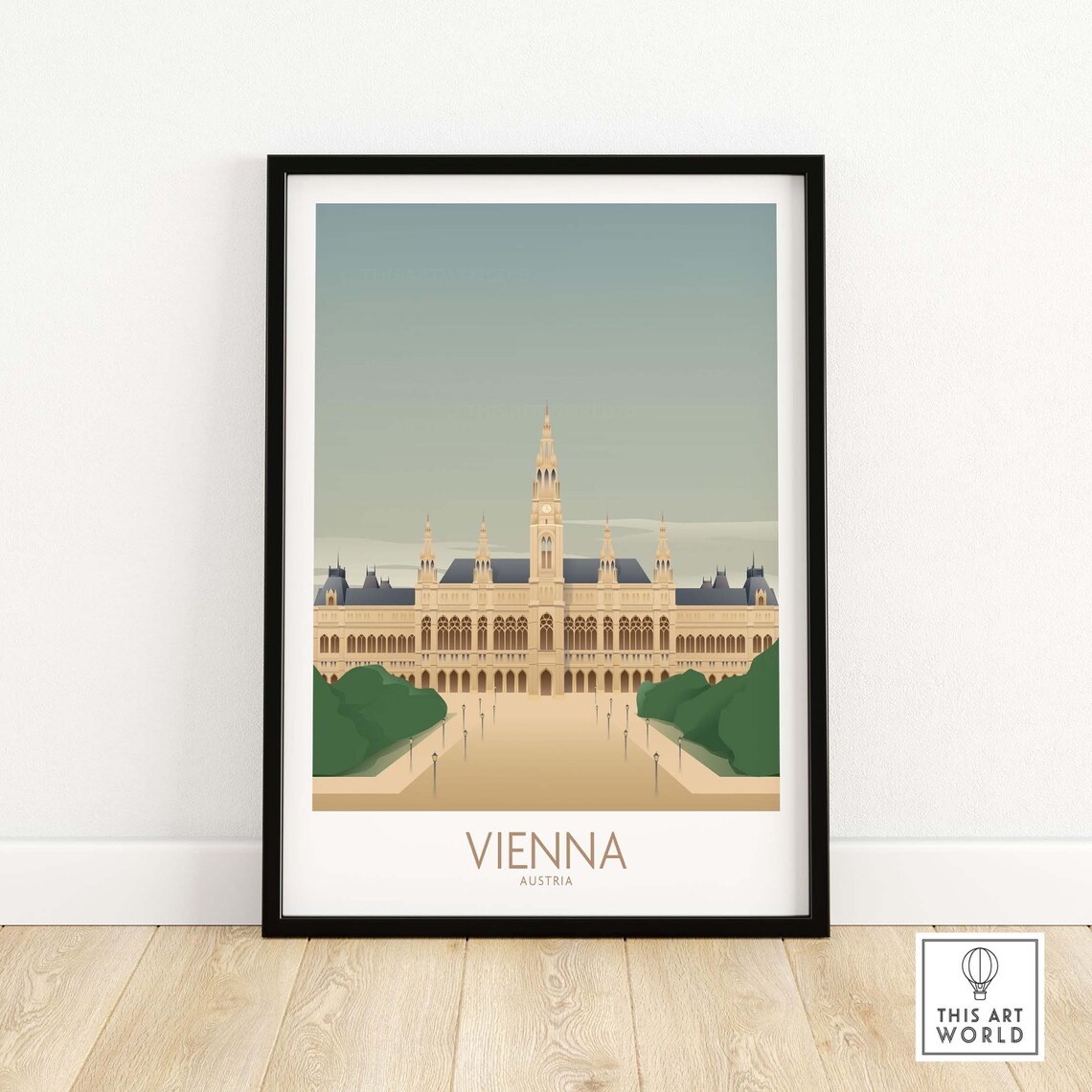 Vienna Travel Poster, Austrian Home Decor