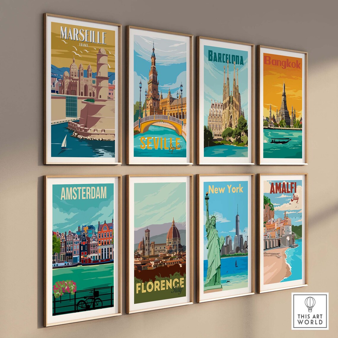 Marseille Travel Poster, French Riviera Wall Art - Image 3