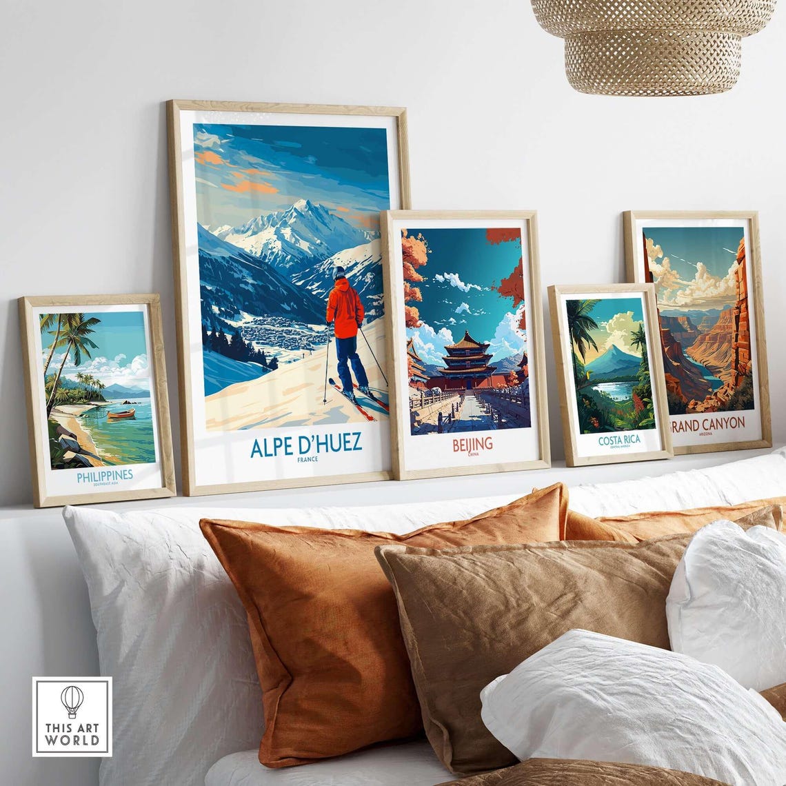 Ski Wall Art, Alpe Dhuez Ski Lodge Poster - Image 3