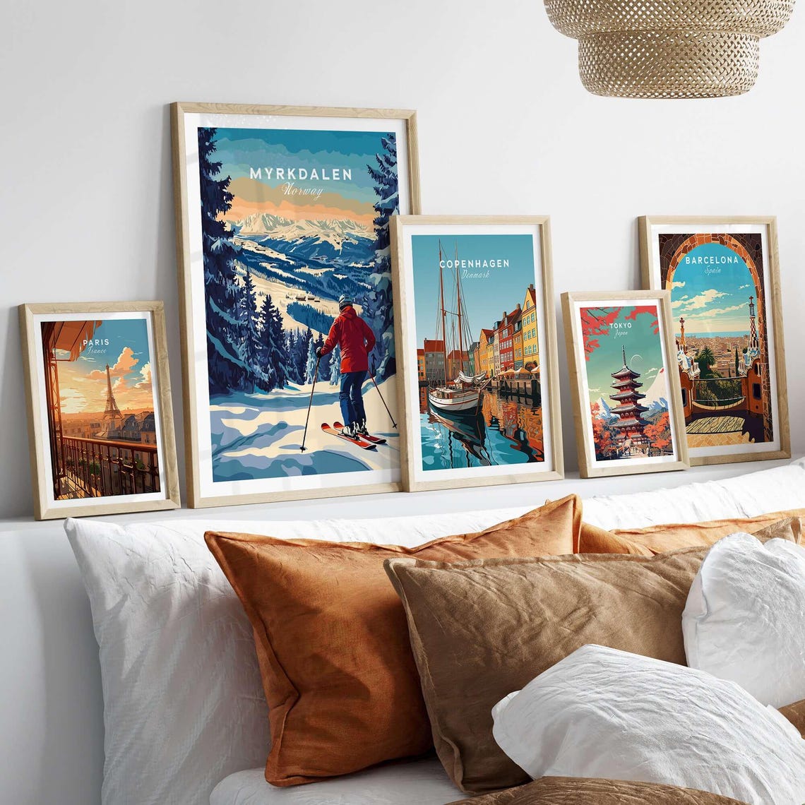Myrkdalen Norway Ski Resort, Winter Sports Poster - Image 3