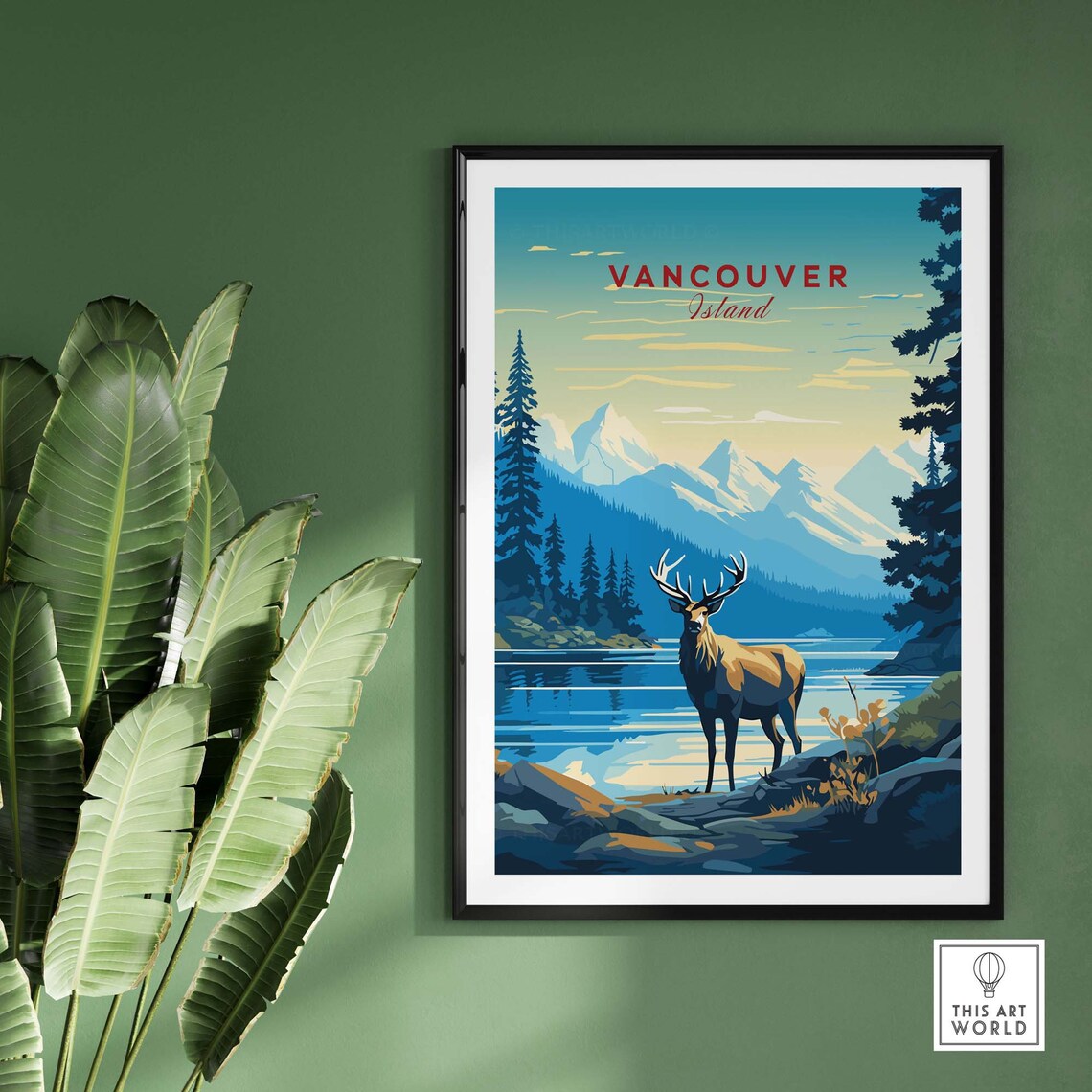 Vancouver Island Vintage Canada Travel Poster - Image 2