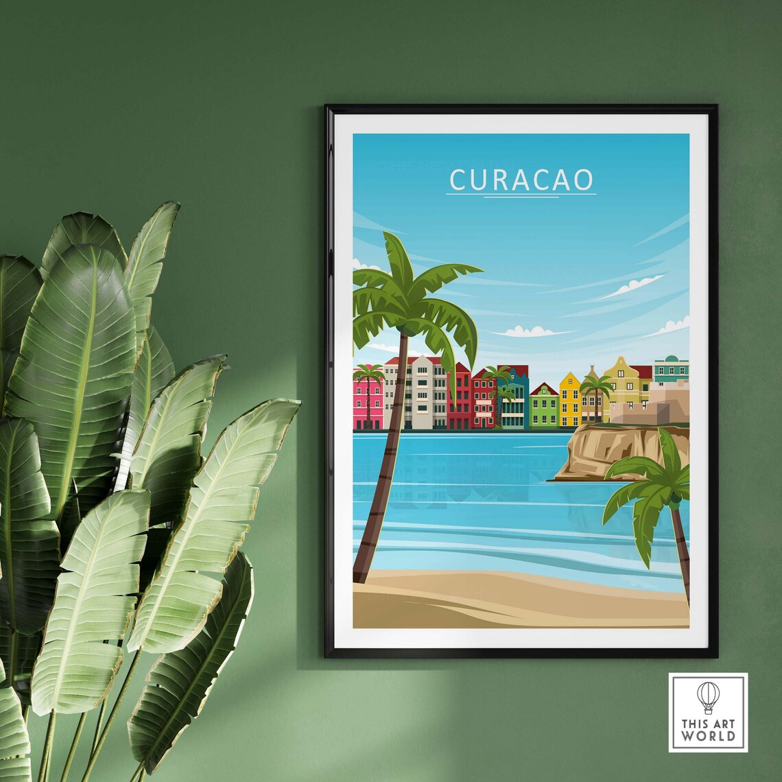 Curacao Travel Poster, Dutch Curacao Home Decor - Image 3