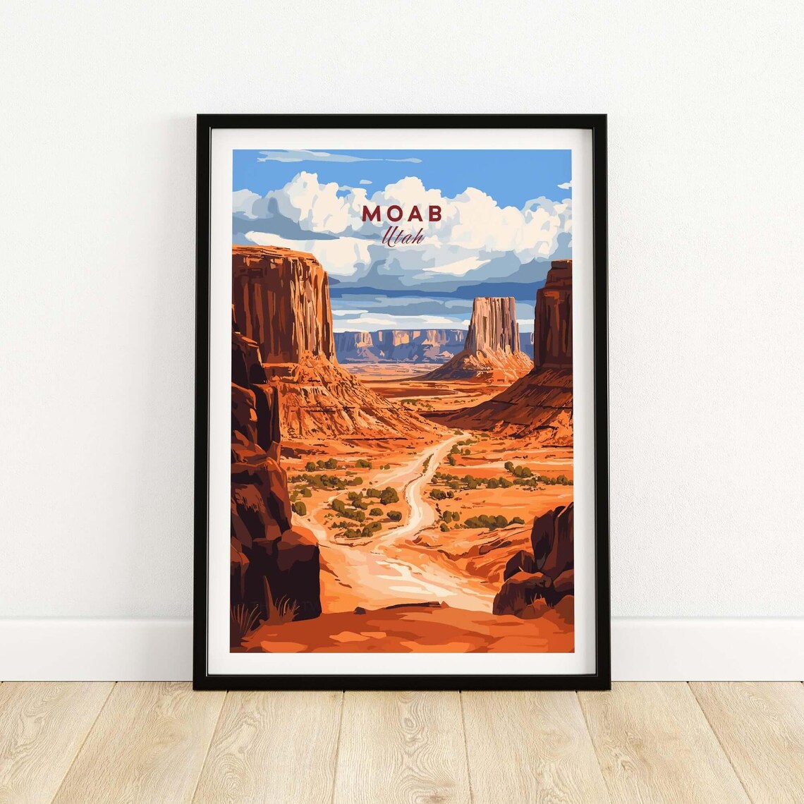 Moab, Utah Travel Poster Art Print for Home Decor