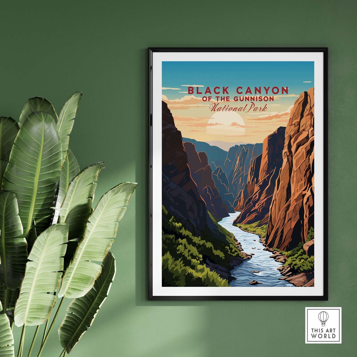 Black Canyon Of The Gunnison Travel Poster, Art Print - Image 2