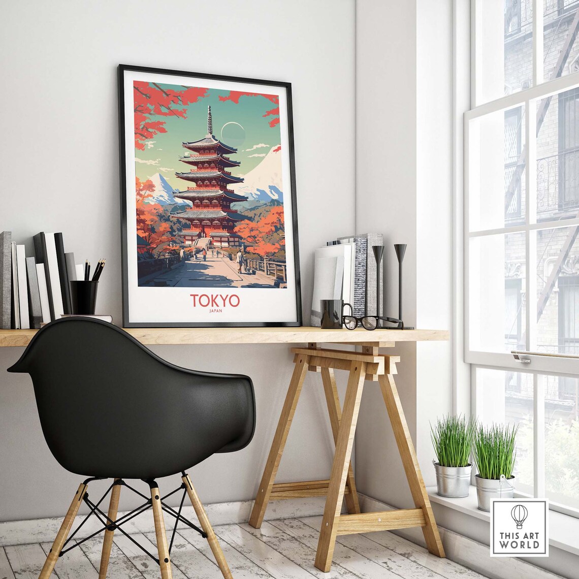 Tokyo Japan Travel Poster, Cityscape Art Print - Image 4