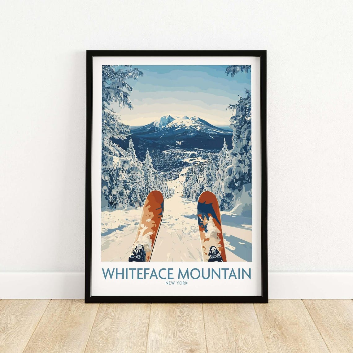 Ski Whiteface Ski Mountain Travel Poster - Image 5
