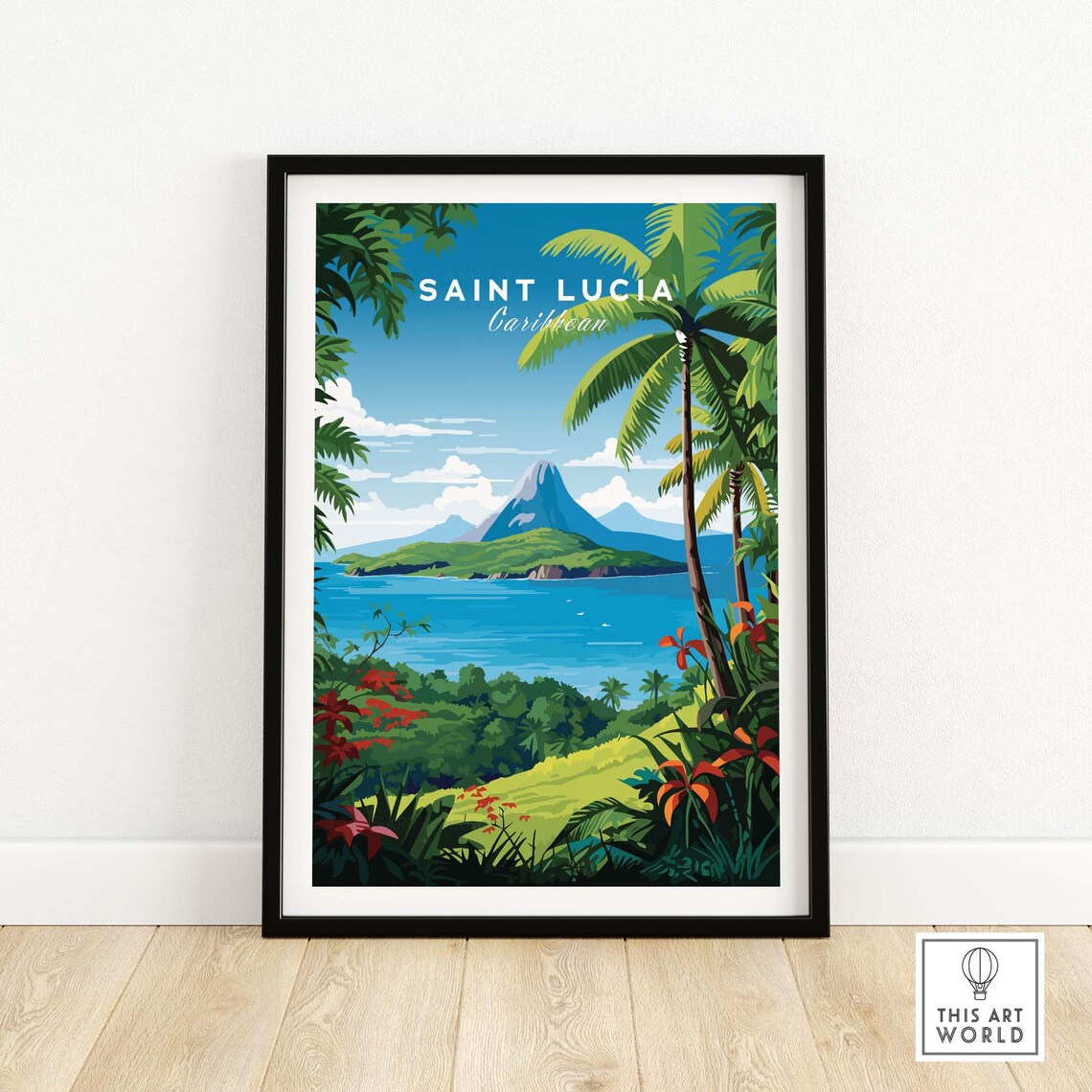 Saint Lucia Travel Poster, Home Decor Print - Image 4