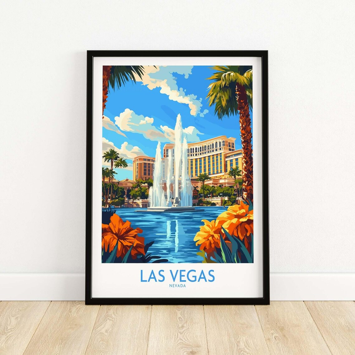 Las Vegas Hanging Home Decor Poster Print