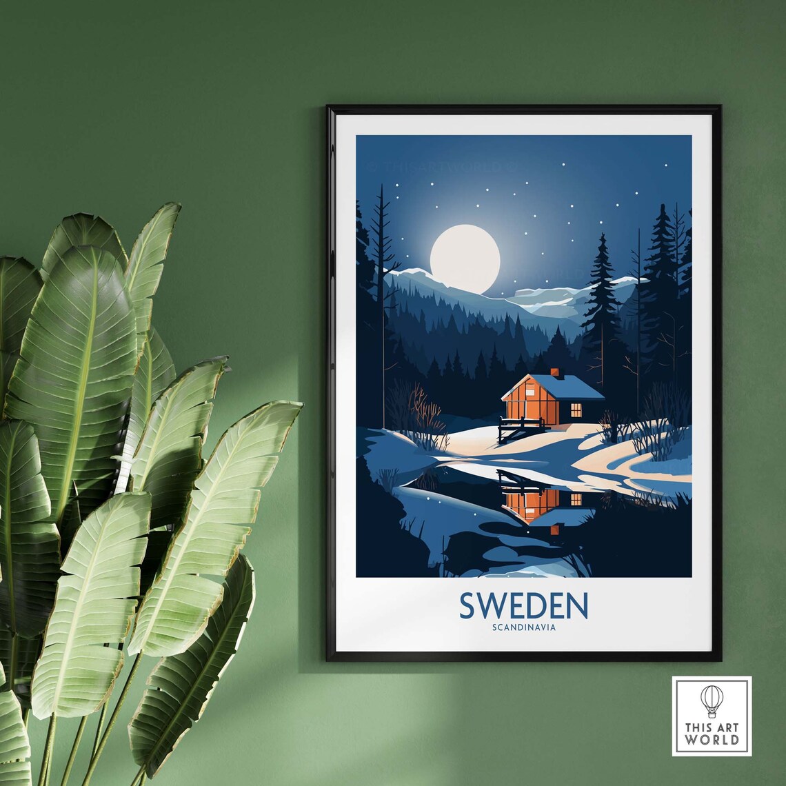 Sweden Travel Poster, Europe Home Decor Artwork - Image 2