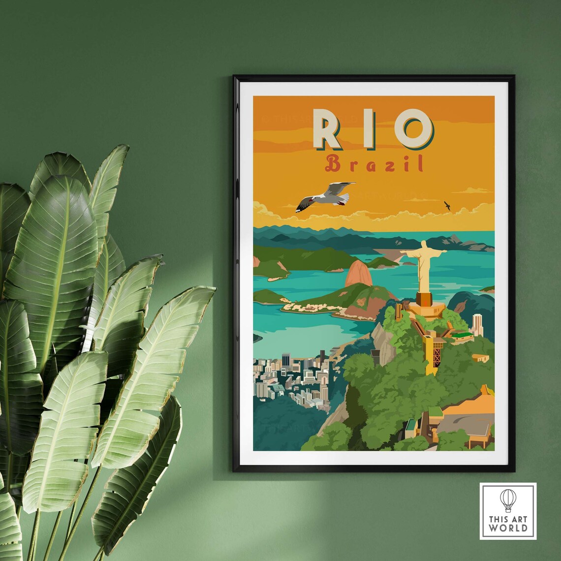 Rio De Janeiro Brazil Gift Wall Art Print - Image 3