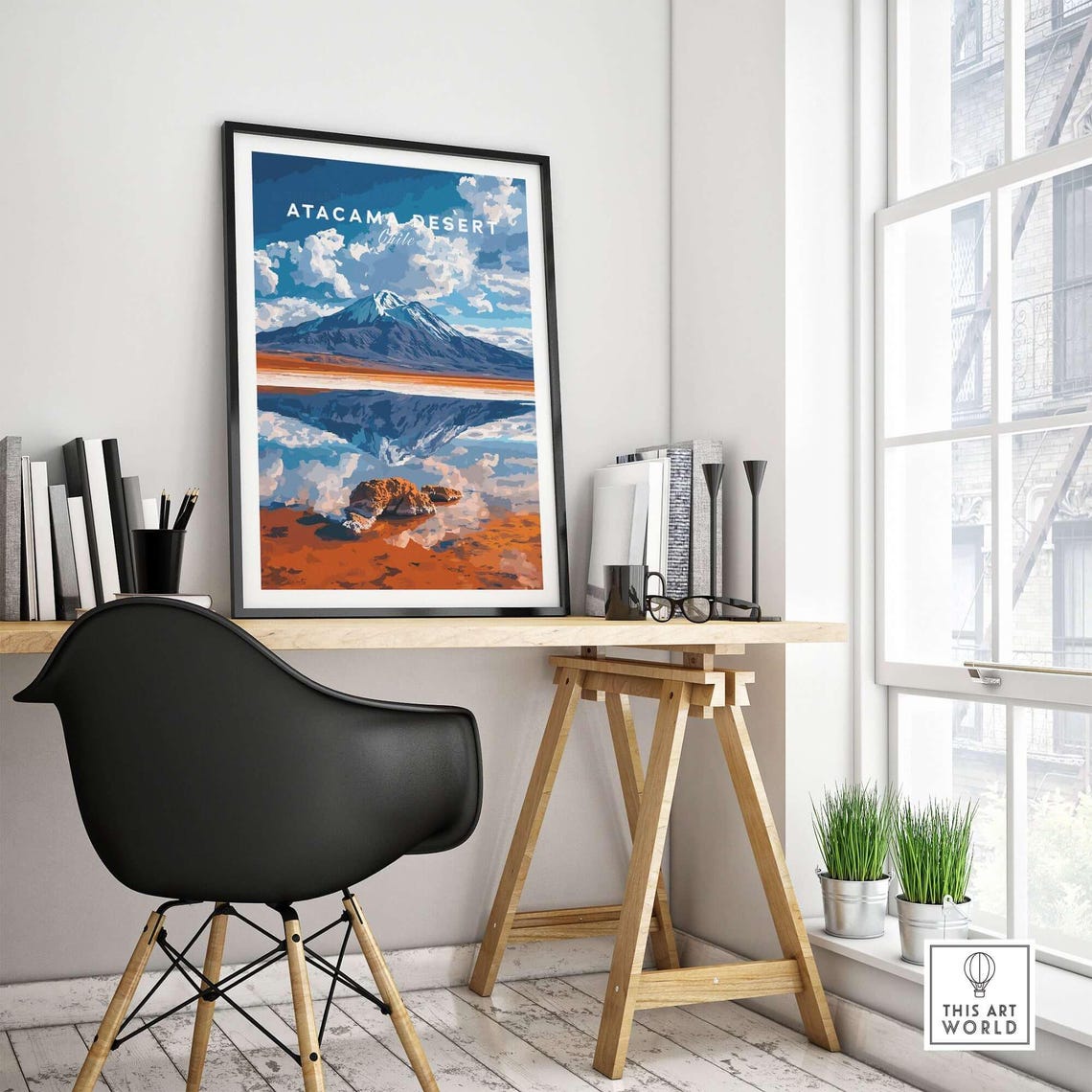 Atacama Desert Travel Poster, Chile Landscape - Image 4