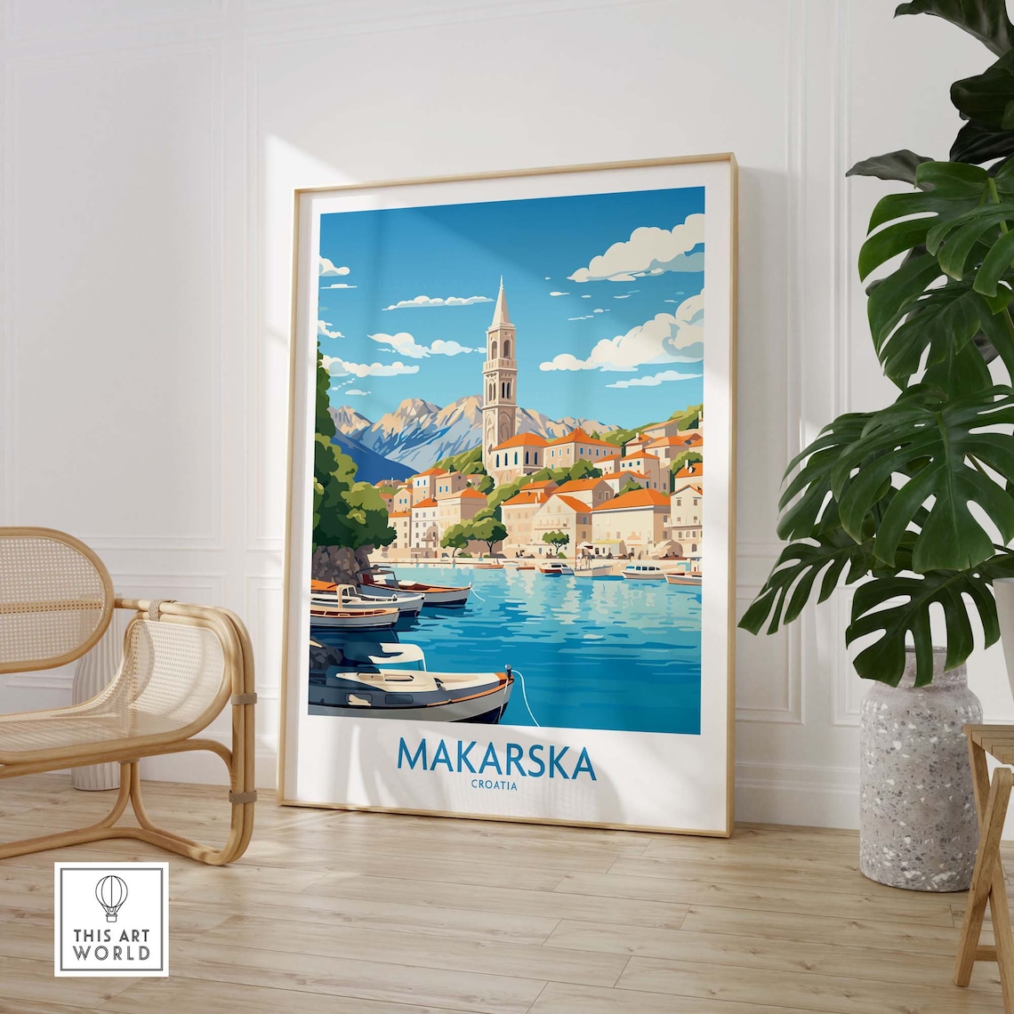 Makarska Travel Poster, Croatia Wall Art - Image 3
