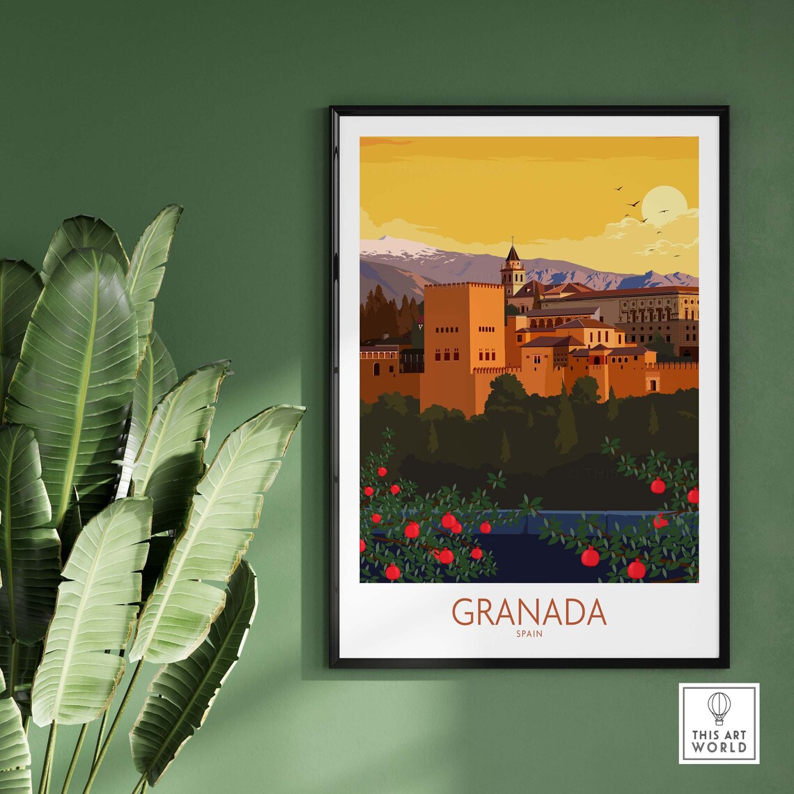 Granada Spain Travel Poster, Home Decor Art Print - Image 3