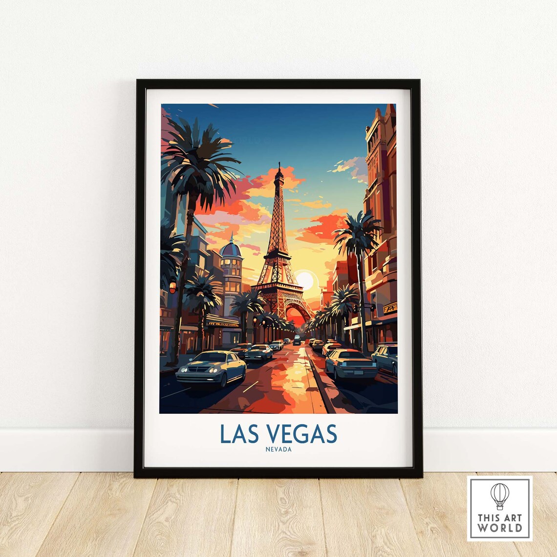 Las Vegas Travel Poster, New Home Gift Art Print
