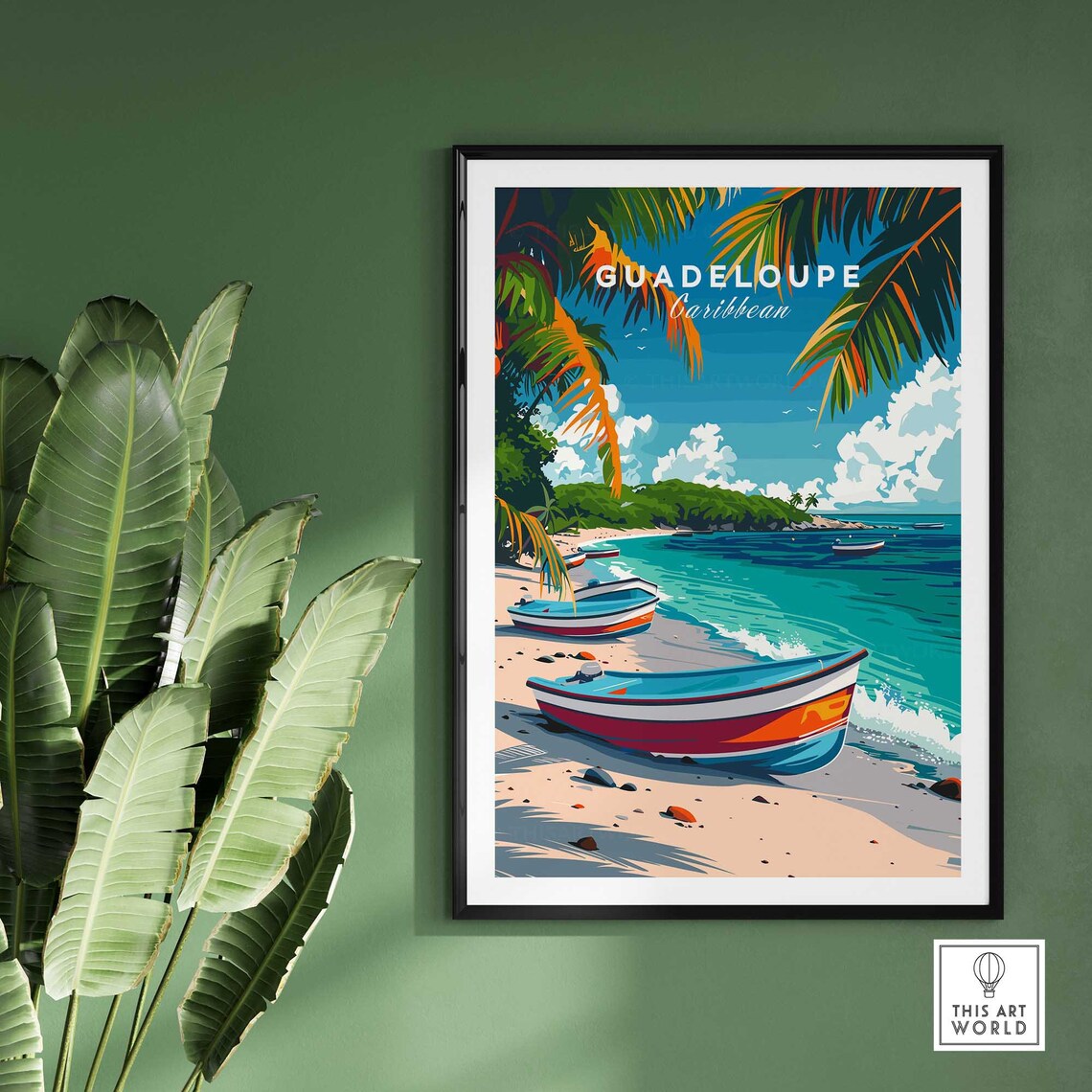 Guadeloupe Travel Poster, Home Decor Art Print - Image 2