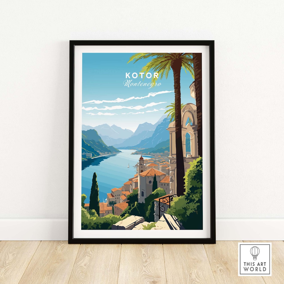 Kotor Montenegro Travel Poster, Birthday Gift