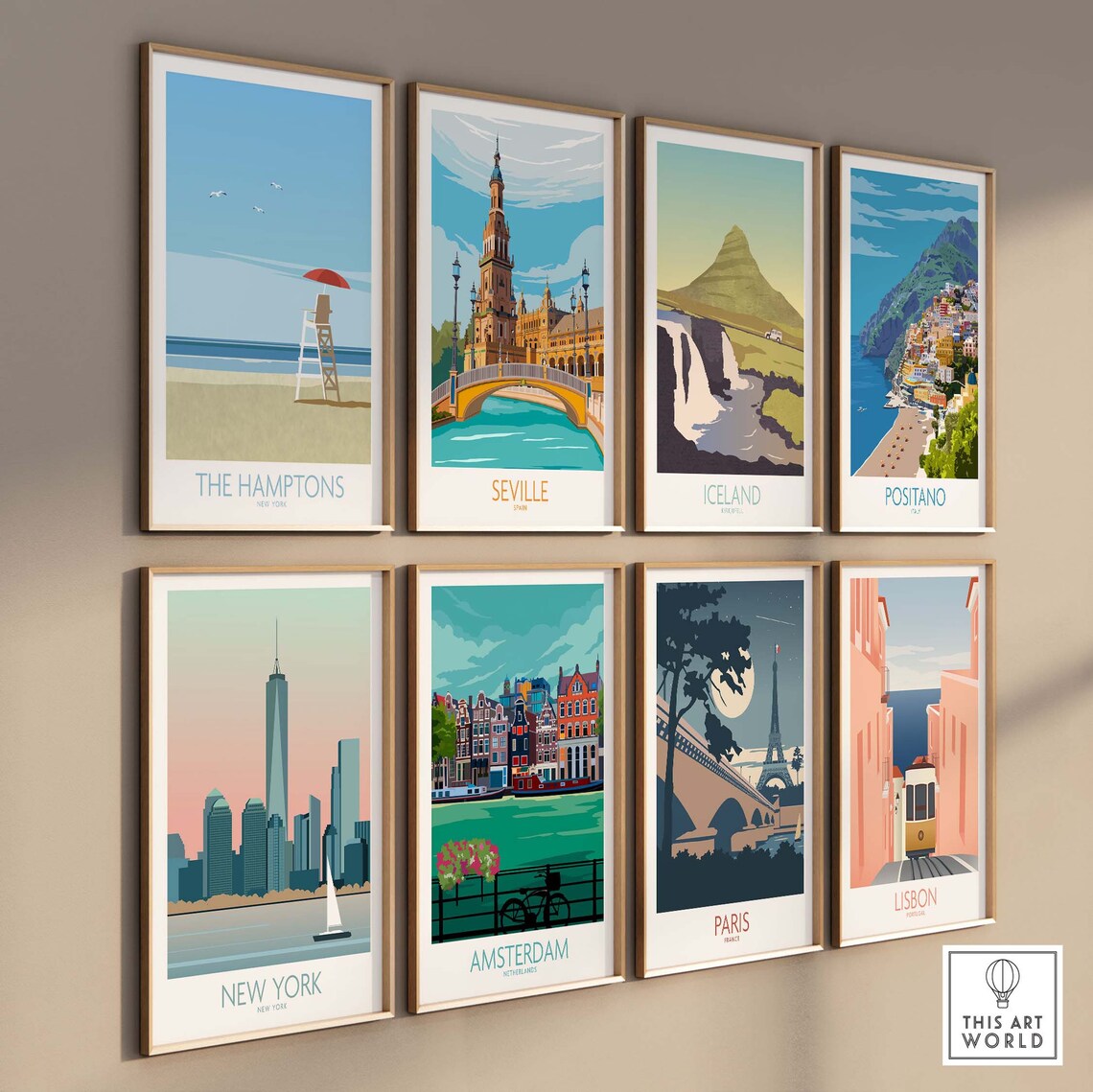 The Hamptons New York Travel Poster, Beach Destination - Image 3