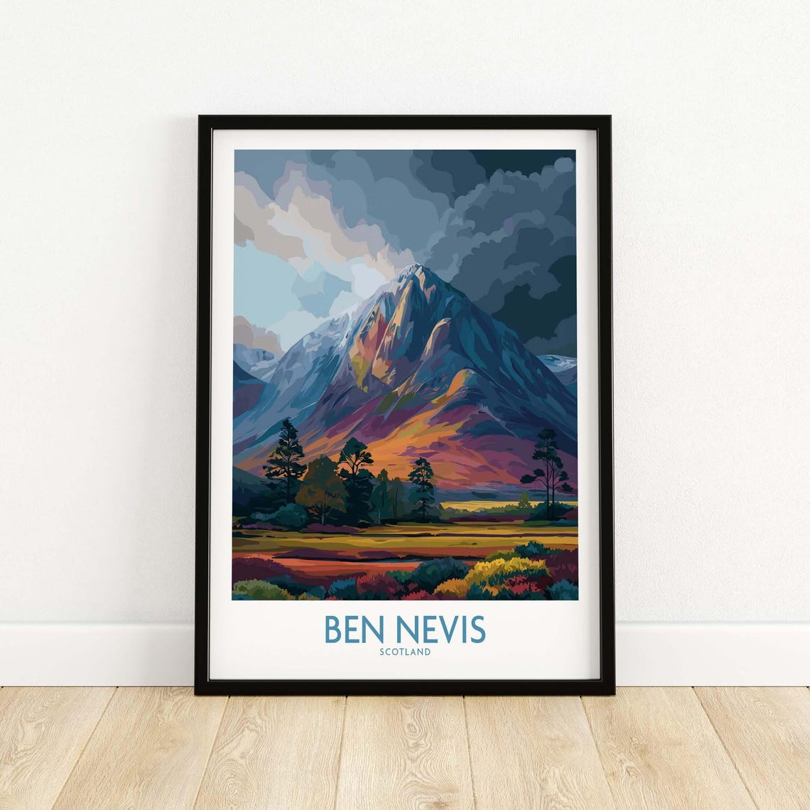 Ben Nevis Scotland Moody Storm Cloud Mountain Landscape Poster