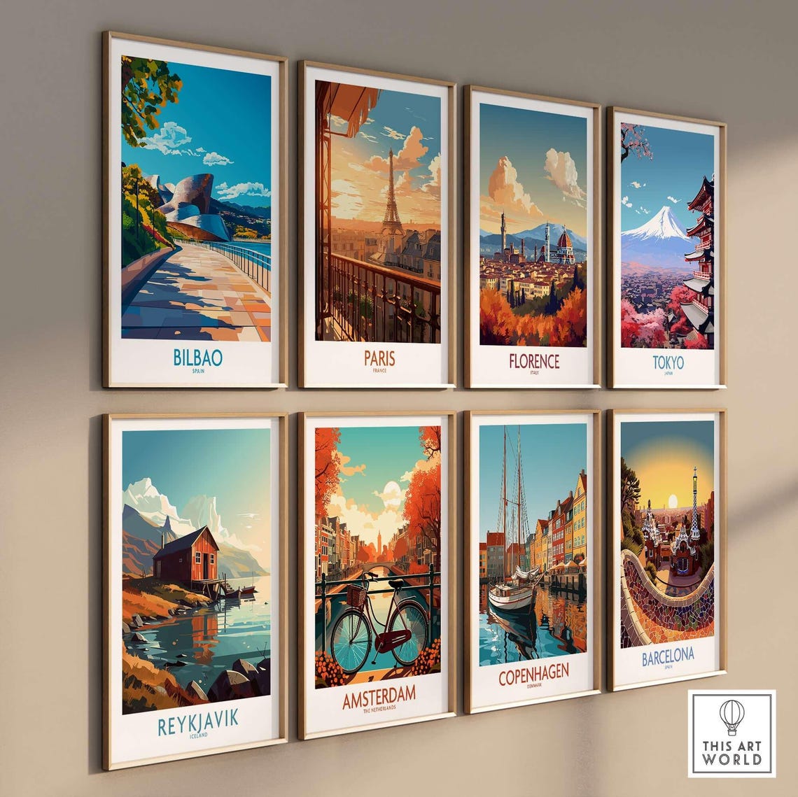 Guggenheim Bilbao Spain Modern Museum Riverfront Travel Poster - Image 3