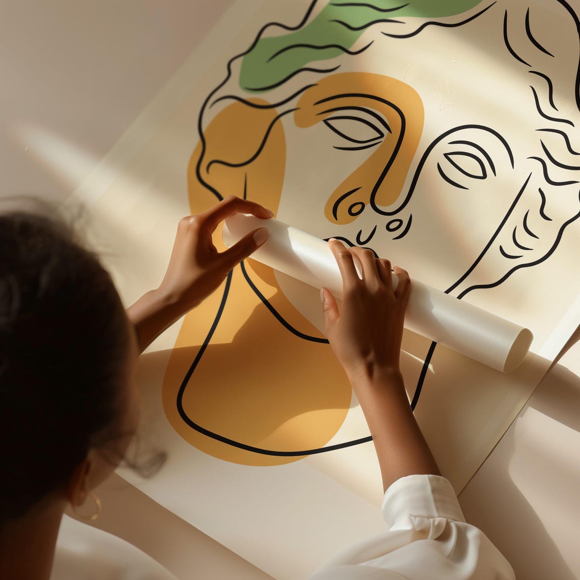 Abstract Venus Statue Line Art Minimalist Face Modern Aesthetic Poster - Image 3