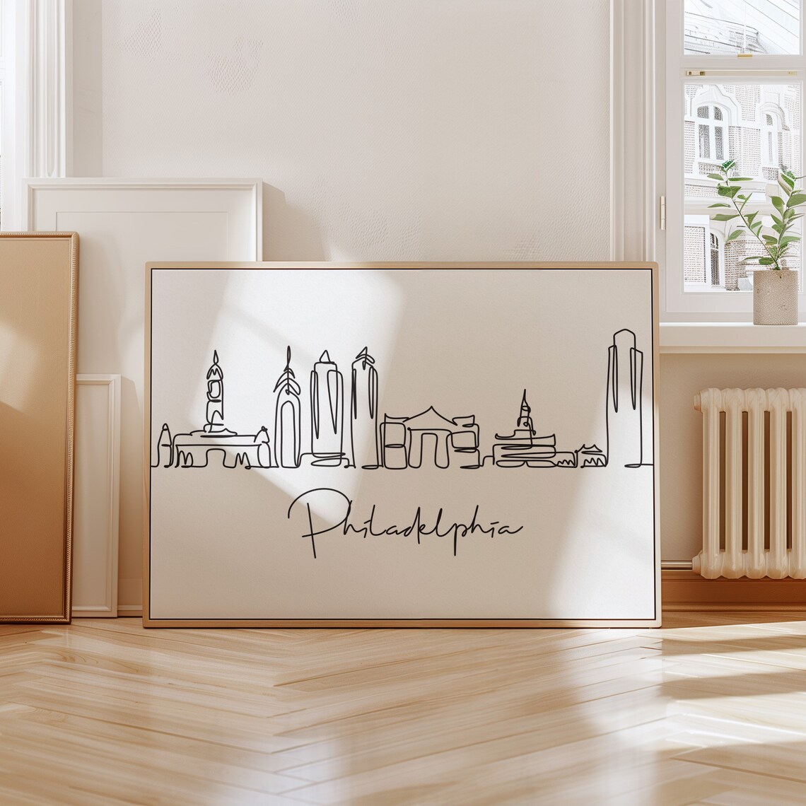 Philadelphia Skyline Travel Poster, City View - Image 3