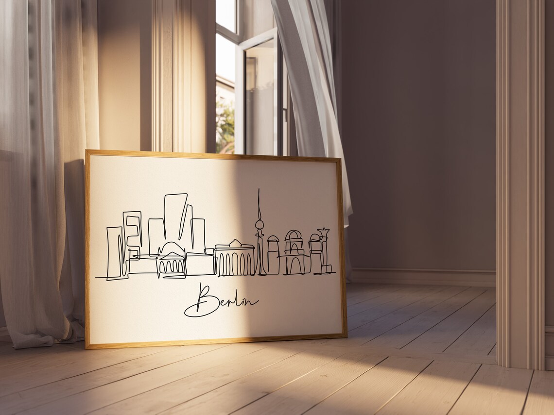 Berlin Skyline, Black and White Travel Poster Print - Image 4