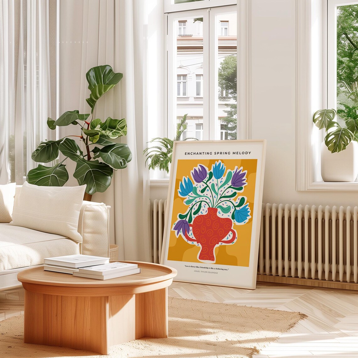 Spring Melody, Mid Century Botanical Art Print - Image 2