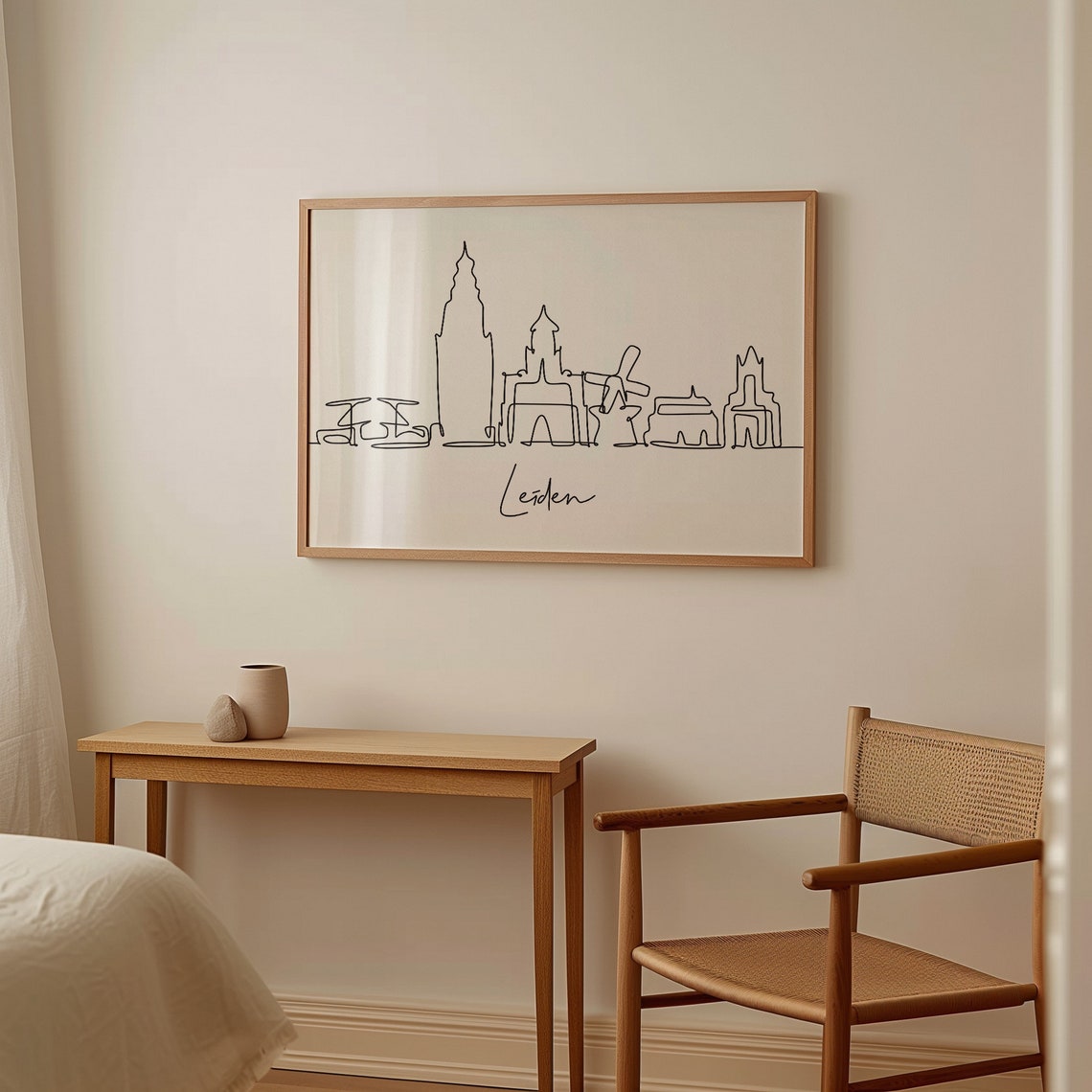 Leiden Skyline Horizontal Art Skyline Home Decor Instant Leiden Travel Wall Art Wall Art - Image 2