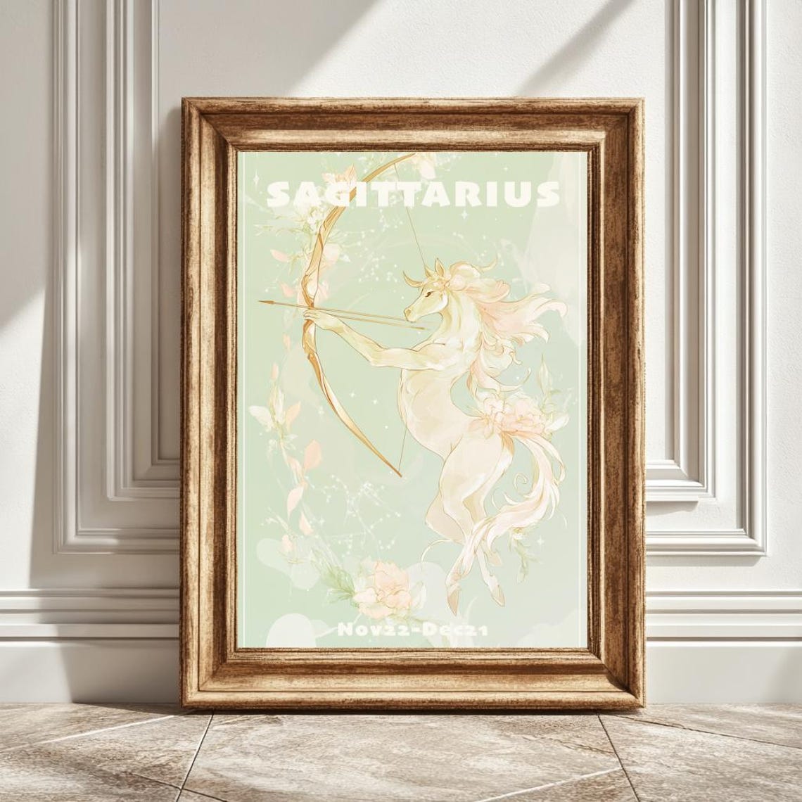 Sagittarius Astrology Art Print, Zodiac Illustration