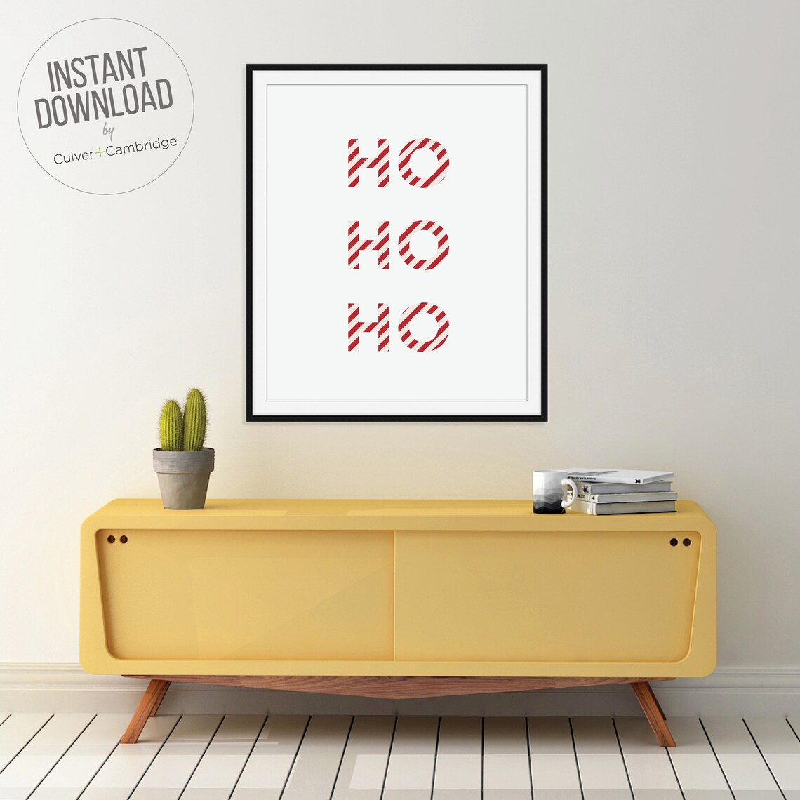 Ho Ho Ho Christmas Wall Art, Holiday Decor - Image 2