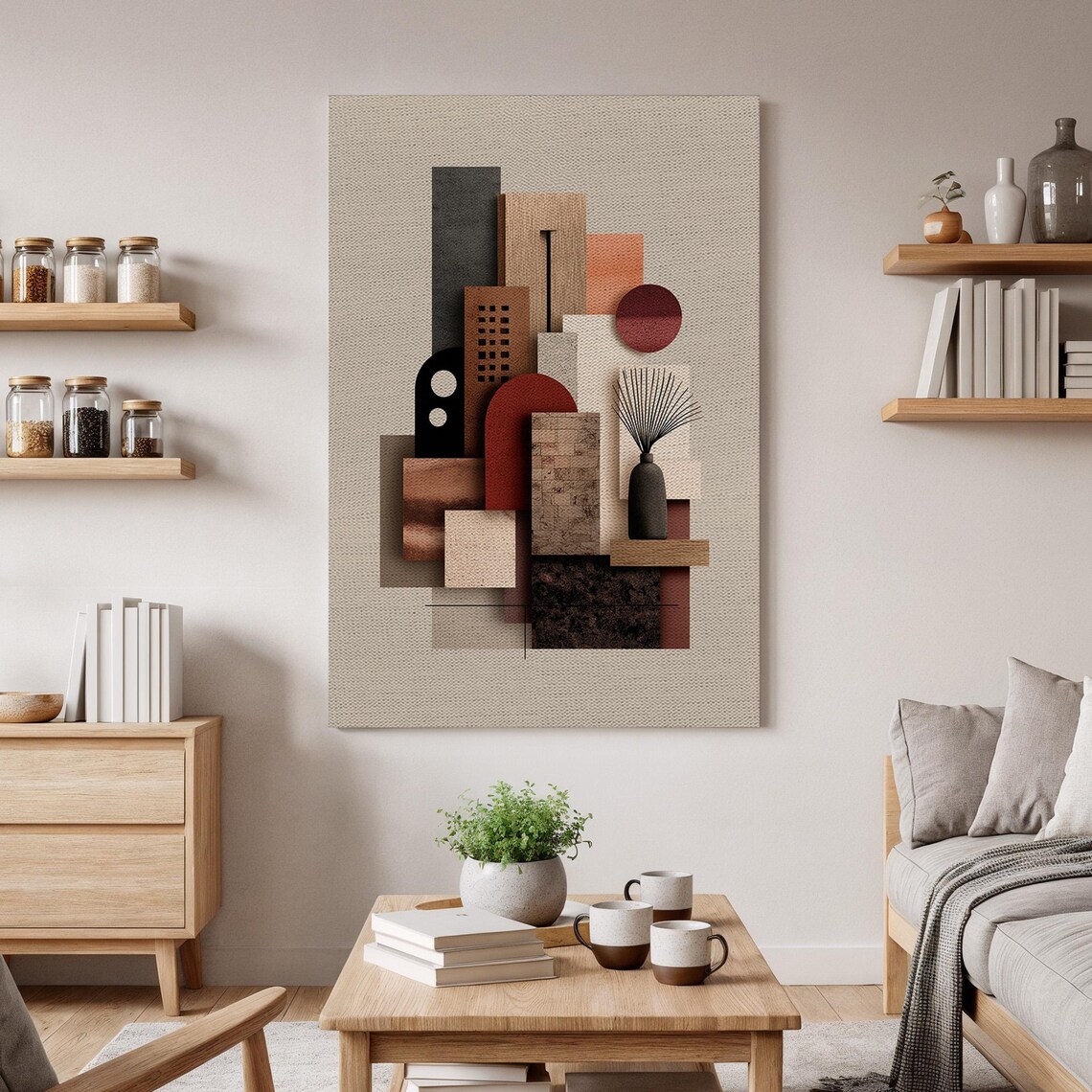 Abstract Geometric Modern Minimalist Wall Art