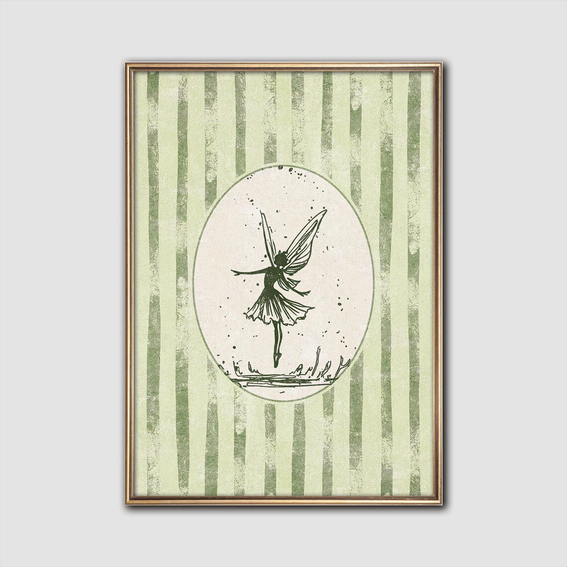 Forest Spell Fairy Art Print, Whimsical Moody
