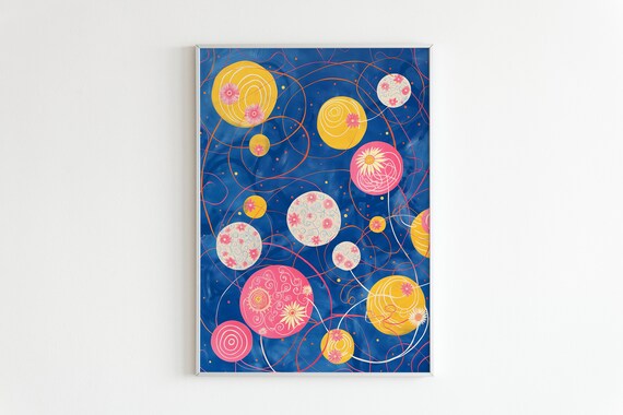 Kandinski Art Poster Circular Abstract Art Hilma Af Klint Art Modern Geometric Wall Decor Vibrant Home Art Wassily Kandinsky Print