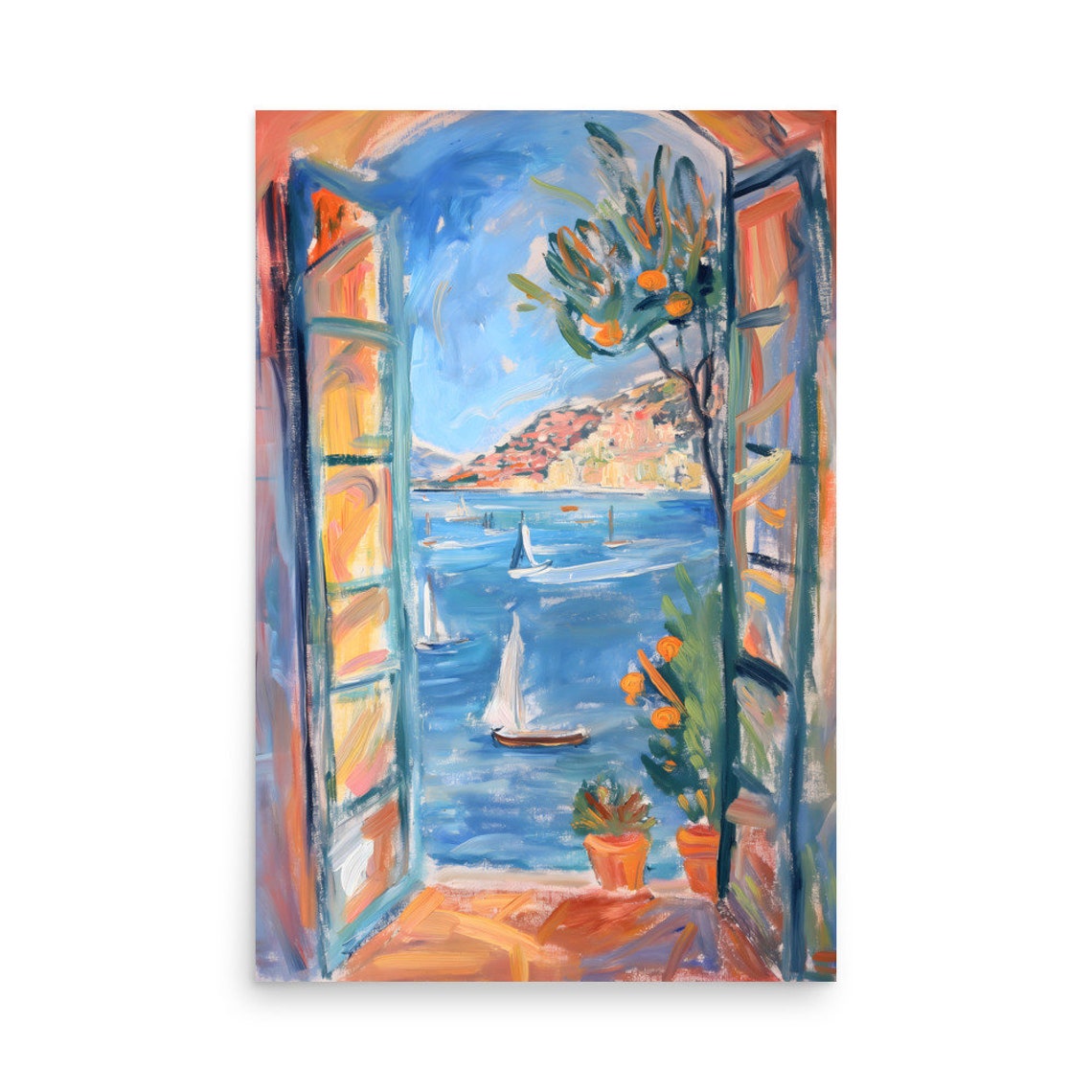 Matisse Open Window Poster, Mediterranean Seaside Print - Image 3
