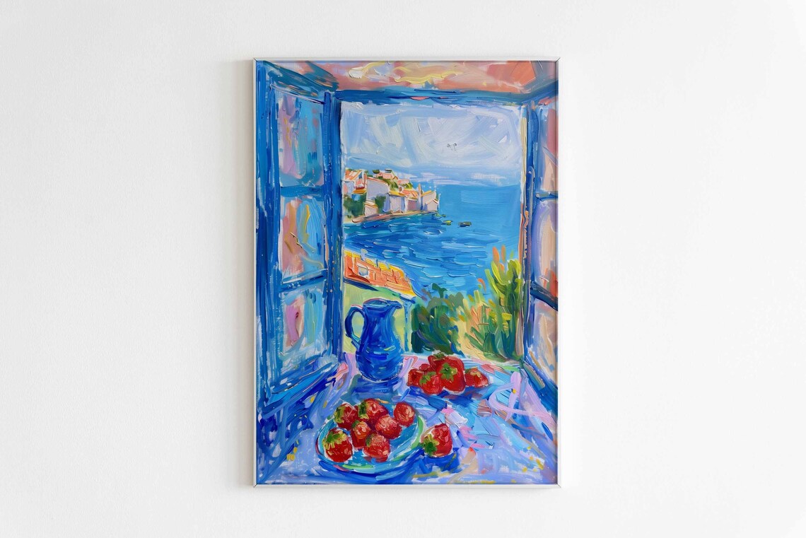Matisse Open Window Strawberries, Fauvism Art Print