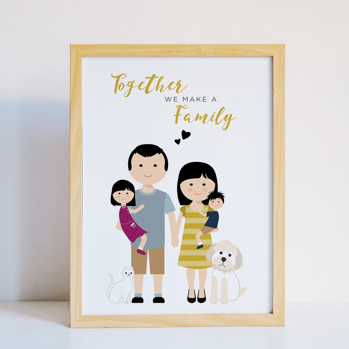 Personalized Feria Festival Family Illustration Custom Portrait Poster - Image 5
