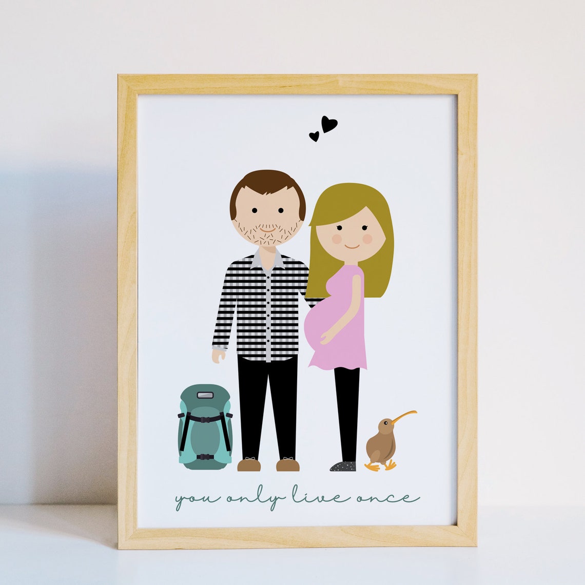 Personalized Chartel Family 2019 Rock Pregnancy Portrait Poster - Image 2