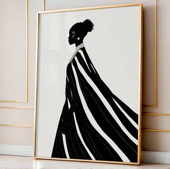 Afrocentric Abstract African Woman Art Print