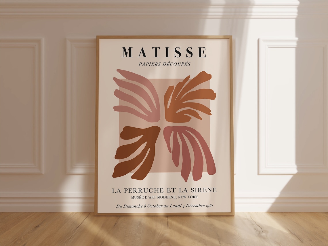 Matisse La Perruche Et La Sirene 1961 New York Exhibit Art Poster