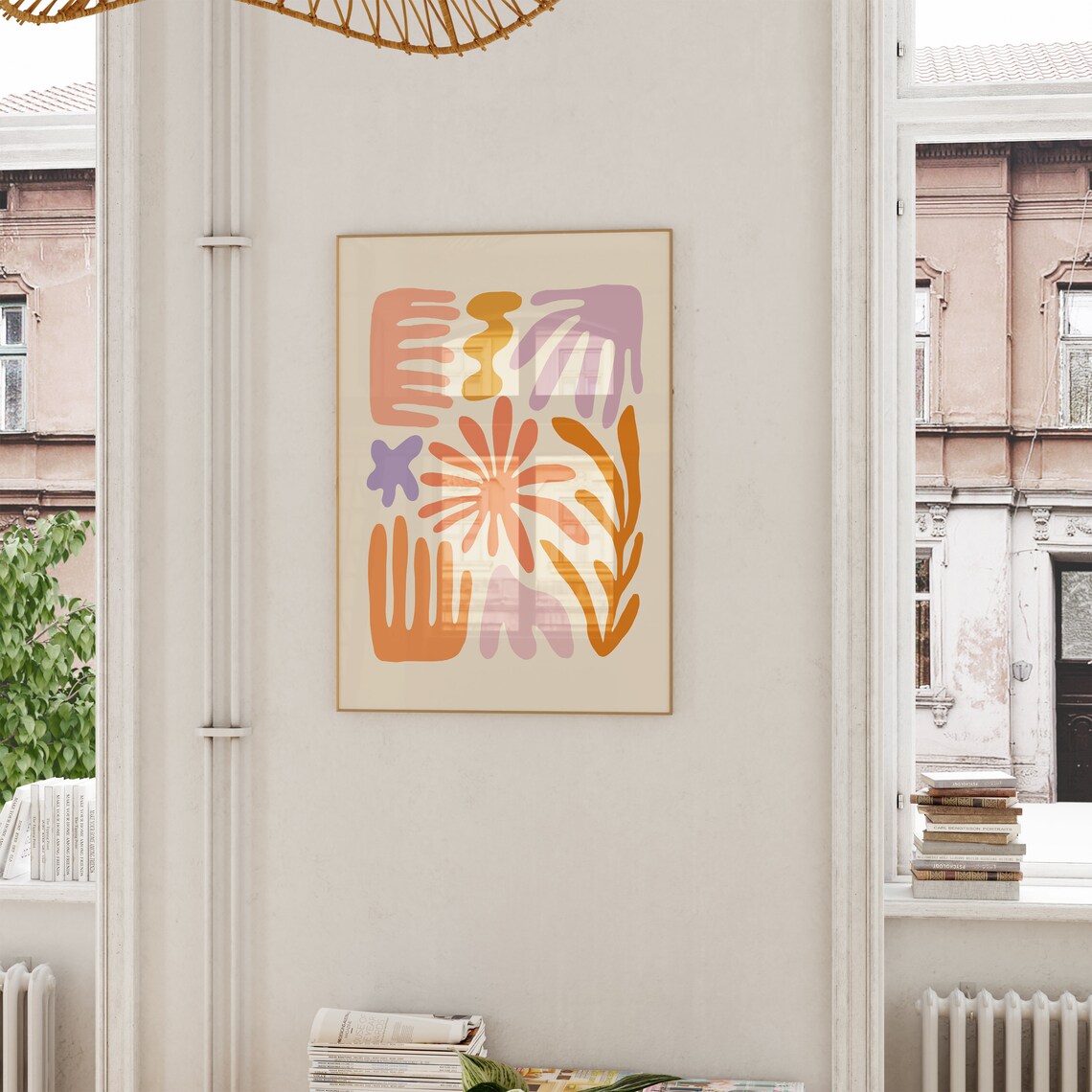 Matisse Style Pastel Abstract Organic Shapes Wall Decorative Poster - Image 5