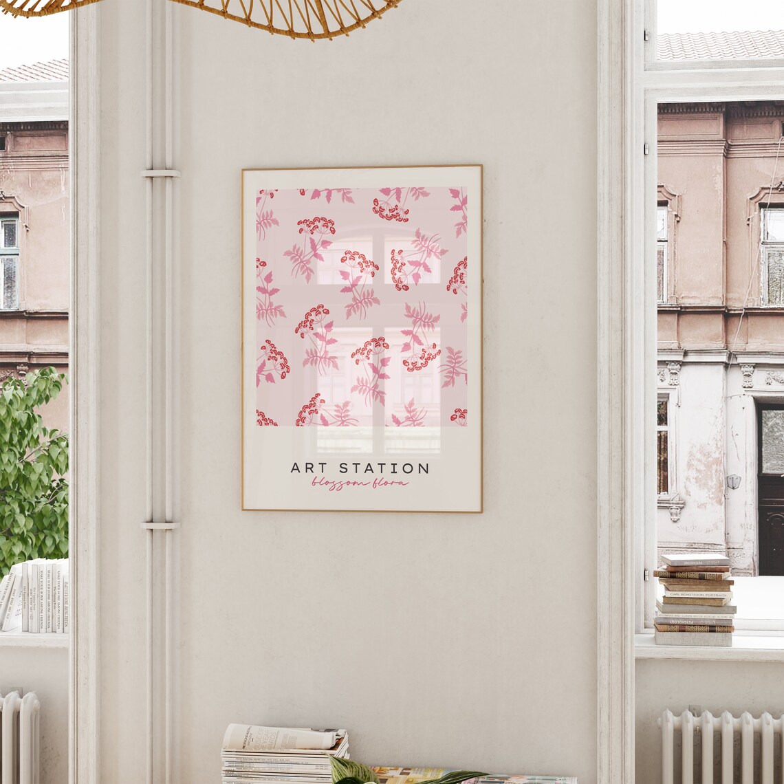 Art Station Blossom Flora Pink Pattern Botanical Soft Poster - Image 5