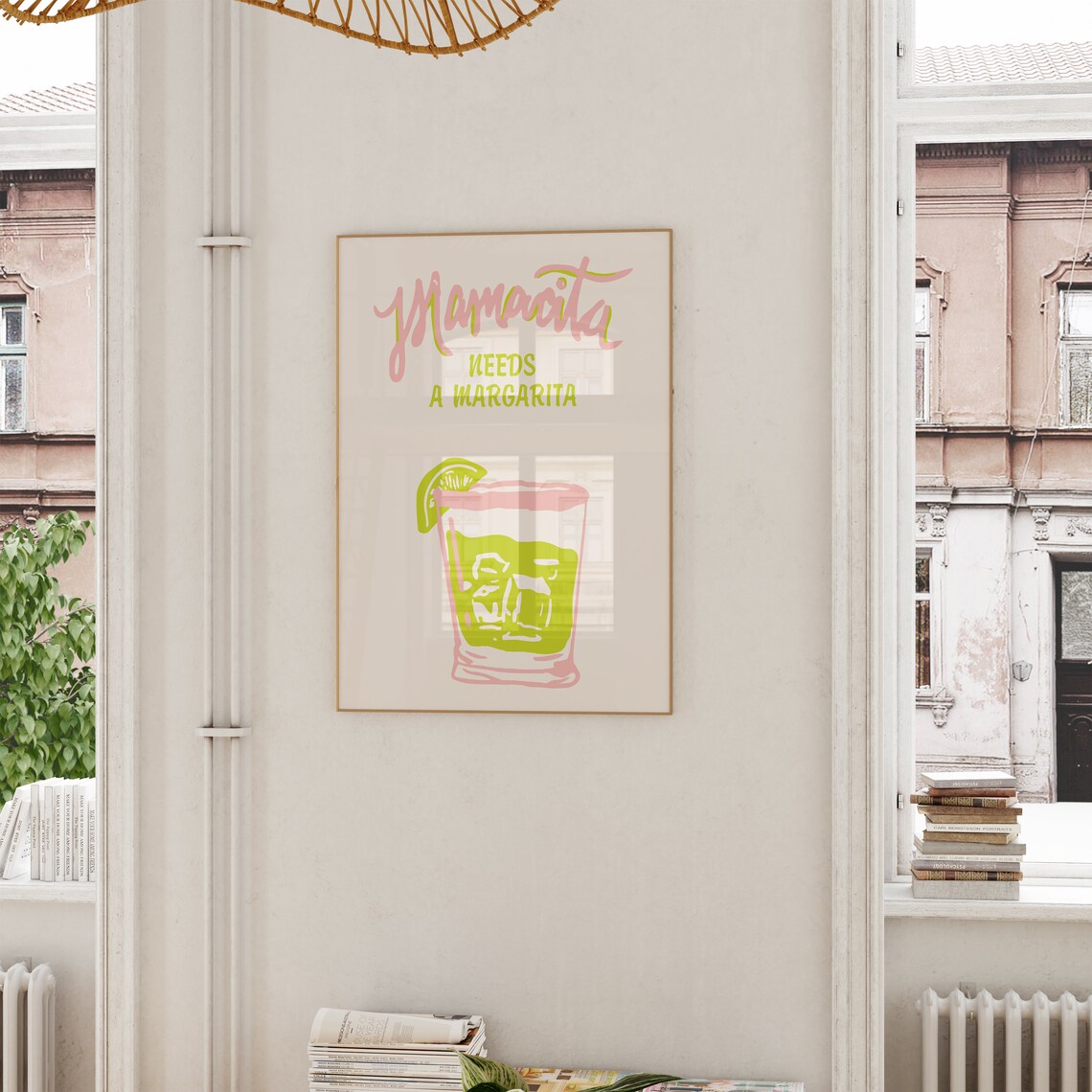 Funny Mamacita Needs a Margarita Pink Cocktail Party Quote Print - Image 6