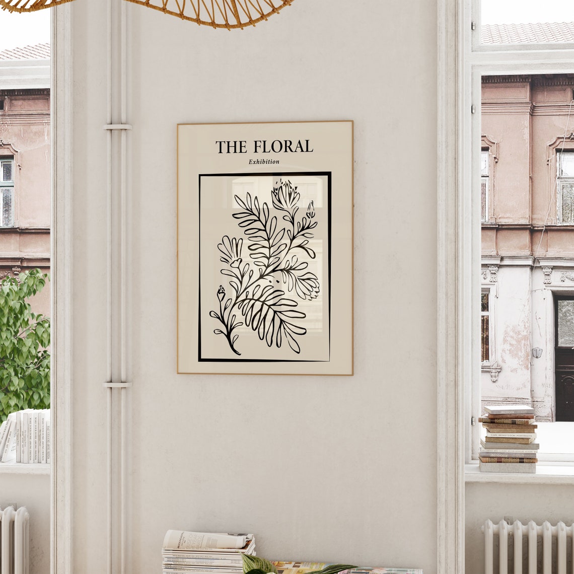 The Floral Exhibition Black Line Botanical Drawing Gallery Poster - Image 5