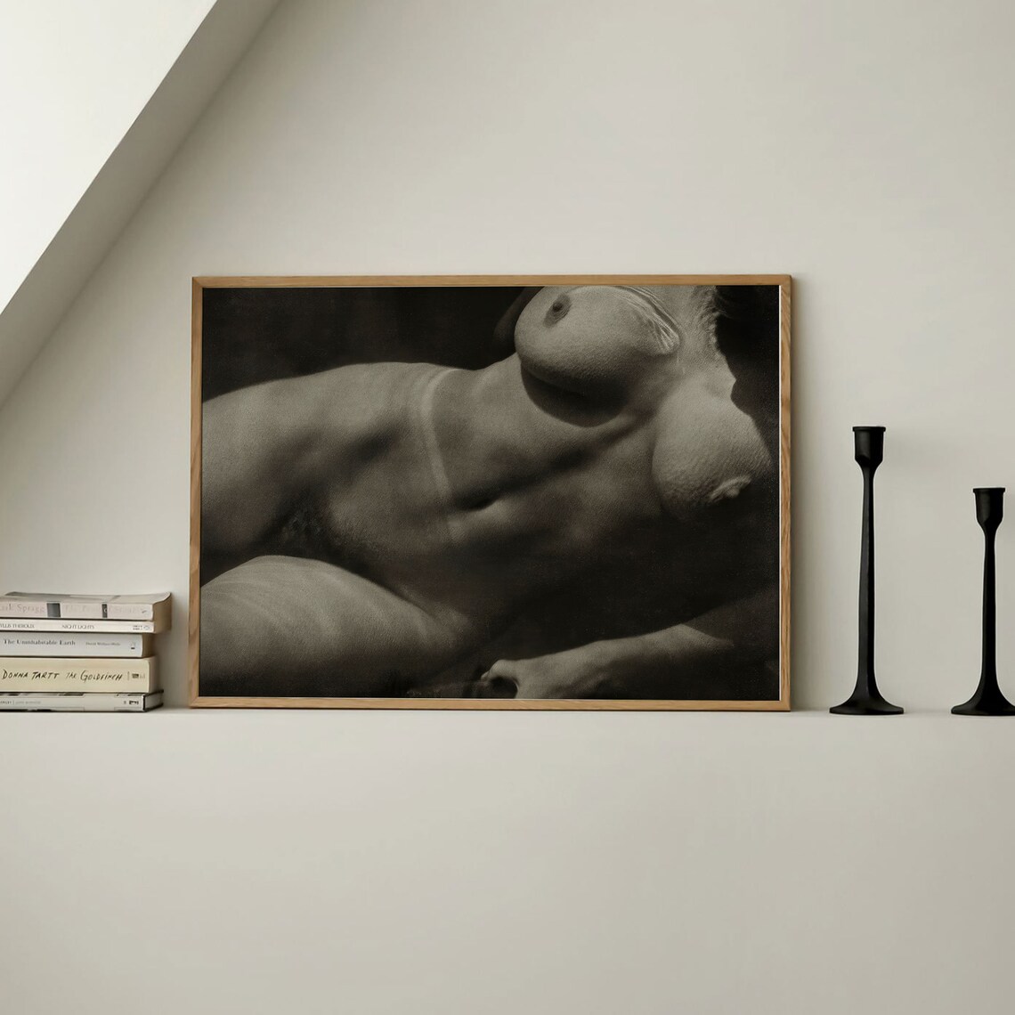 Underwater Black And White Artistic Nude Figure Fine Art Poster - Image 3